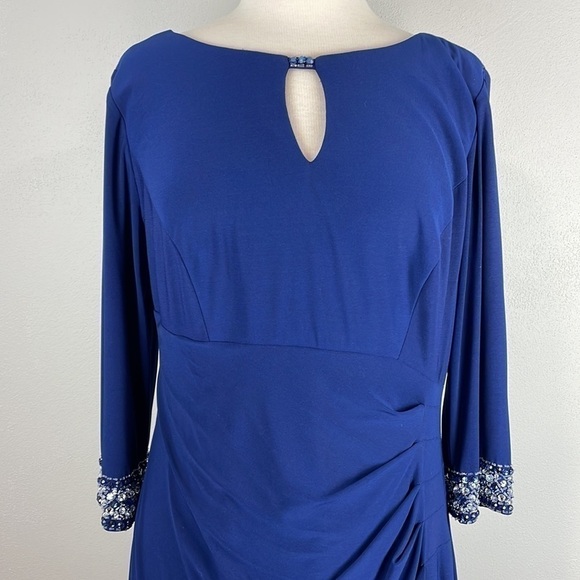 ALEX Evenings Jeweled Cuff Column Formal Gown - Picture 3 of 15